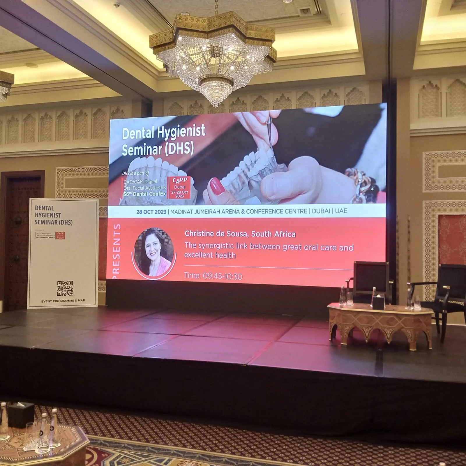 Christine de Sousa presenting at the 36th CAPPS Dental ConfEx Dubai